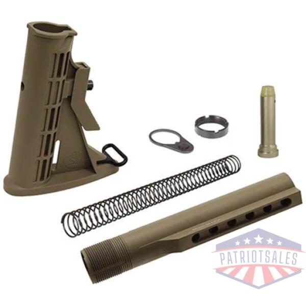 utg stock assembly ar-15 fde - 6 position mil-spec