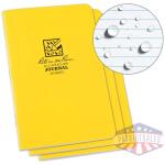 Fabrikoid Stapled Notebook - 4.625 x 7 Journal - 3 Pack