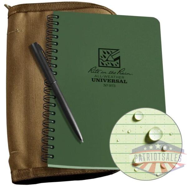 side spiral notebook kit - tan book / tan cover