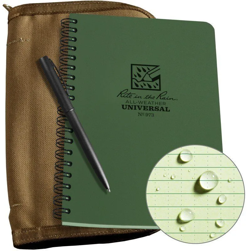 Side Spiral Notebook Kit - Tan Book / Tan Cover Side spiral notebook kit - tan book / tan cover