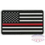 american flag red line patch
