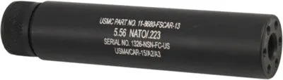 GUNTEC AR15 FAKE SUPPRESSOR - 5.5" 1/2X28 THREADS BLACK