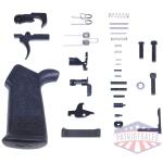 GUNTEC COMPLETE LOWER PARTS - KIT AR15 W/ ERGONOMIC GRIP
