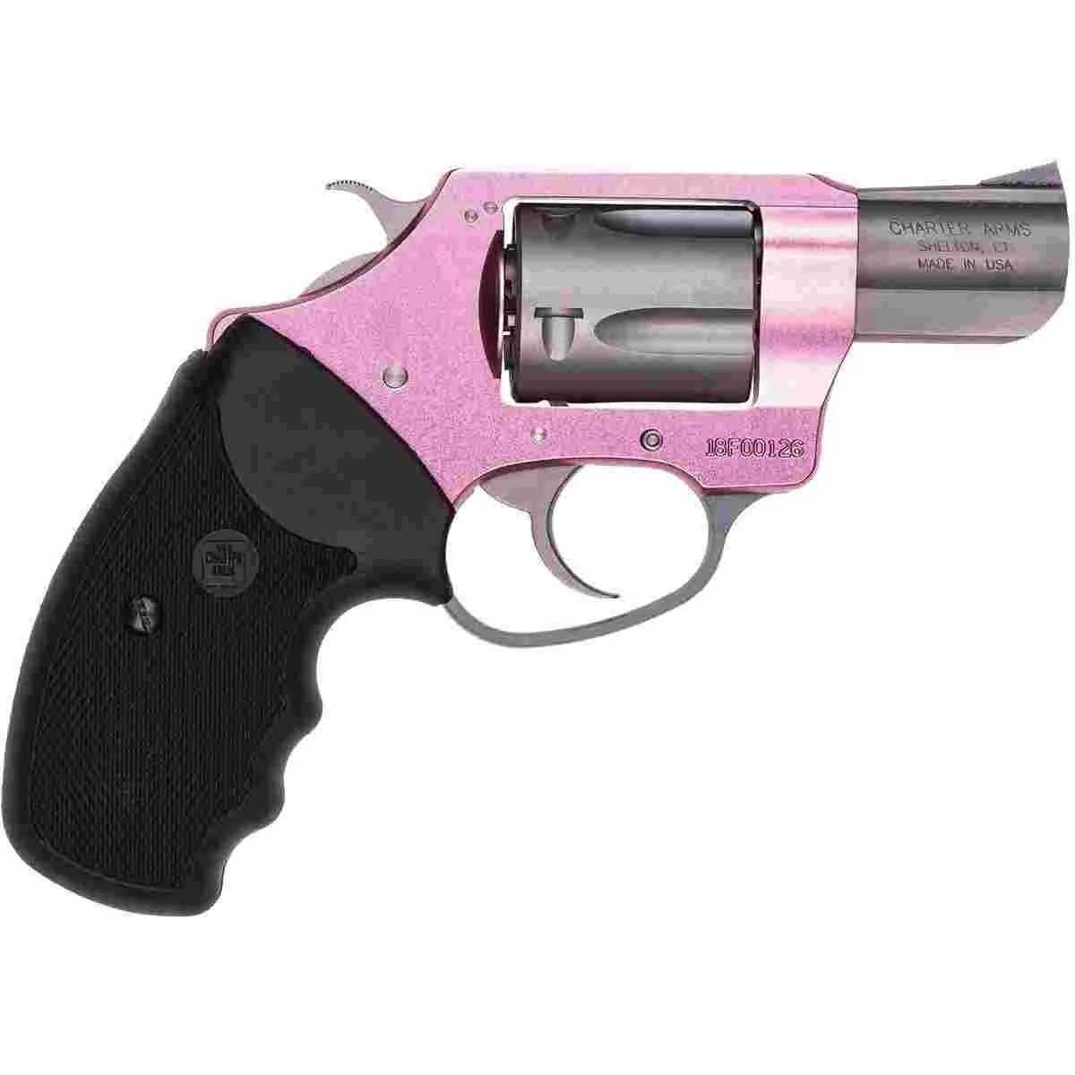 Https3A2F2Fmedia.chattanoogashooting.com2Fimages2Fproduct2Far538302Far53830_3 Charter arms pink lady handgun. 38 spl 5rd capacity 2" barrel pink with full black grip - image 1
