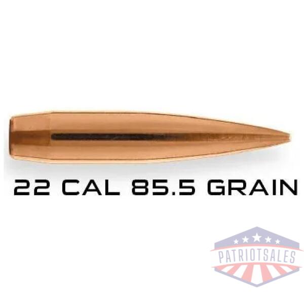 berger long range hybrid target rifle bullets .22 cal .224" 85.5 gr lrht 1000/ct