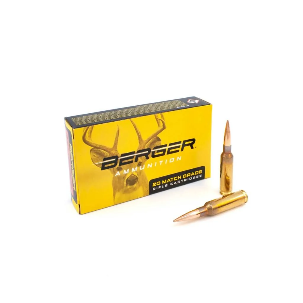 Https3A2F2Fmedia.chattanoogashooting.com2Fimages2Fproduct2Fbb310702F6.5-Creedmoor-156Gr-Elite-Hunter-Ammo-31070-05_Preview.webp Berger bullets elite hunter rifle ammunition 6. 5mm creedmoor 156gr eol 2680 fps 20/ct - image 1