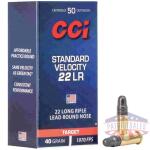 CCI Standard Velocity Rimfire Ammunition .22 LR 40 gr LRN 1070 fps 50/ct