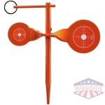 champion rimfire screw-in double gong spinner target steel orange