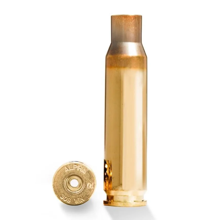 Https3A2F2Fmedia.chattanoogashooting.com2Fimages2Fproduct2Feaam308Srp1002Feaam308Srp100 Alpha munitions ultra premium unprimed brass cartridge cases. 308 winchester brass - small rifle primer 100/box - image 1