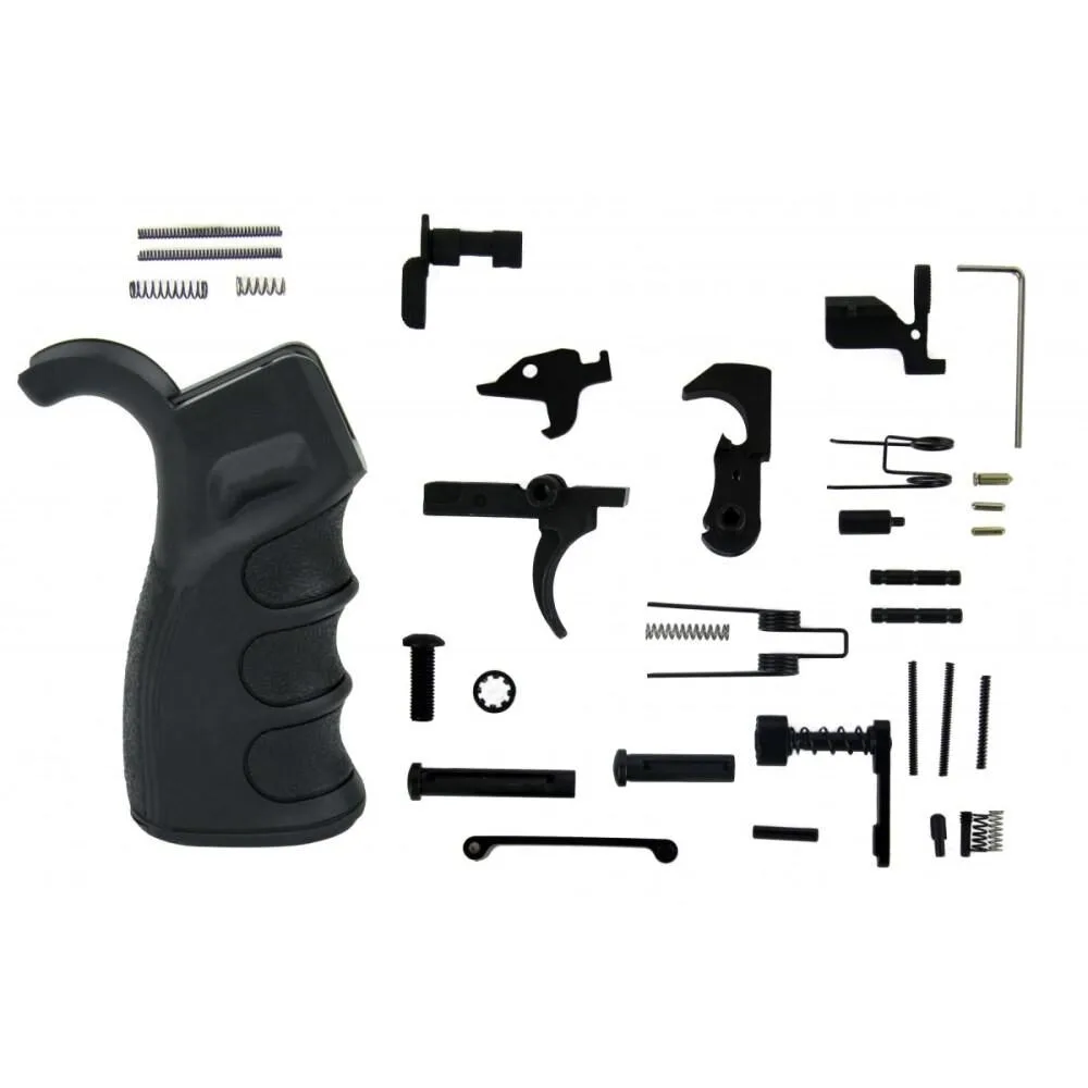 Https3A2F2Fmedia.chattanoogashooting.com2Fimages2Fproduct2Feflpk02B3082Feflpk02B308_1 Tacfire ar-10 lower parts kit - black - image 1