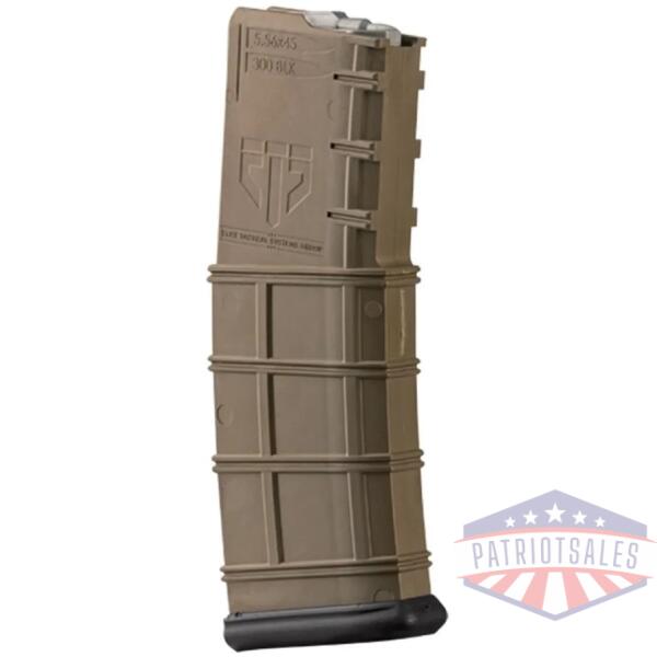 elite tactical systems ar-15 rifle magazine fde nylon .223/5.56 blk 30/rd