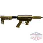 just right carbine 45th/47th trump edition pistol 9mm luger 15rd magazine(1) 6.5" barrel blade brace gold cerakote