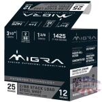 migra steel waterfowl stacked shotshells 12ga 3.5" 1-3/8oz 1425 fps #2 & #bb 25/ct