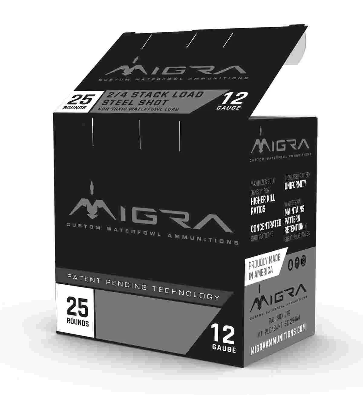 Https3A2F2Fmedia.chattanoogashooting.com2Fimages2Fproduct2Ferm20S462Fmigrageneric.webp Migra waterfowl steel shot shotshell 20 ga 3" 1 oz 1350 fps #4 #6 25/ct - image 1