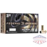 Federal Premium Gold Medal Handgun Ammunition .38 Spl 148 gr LWC 690 fps 50/box