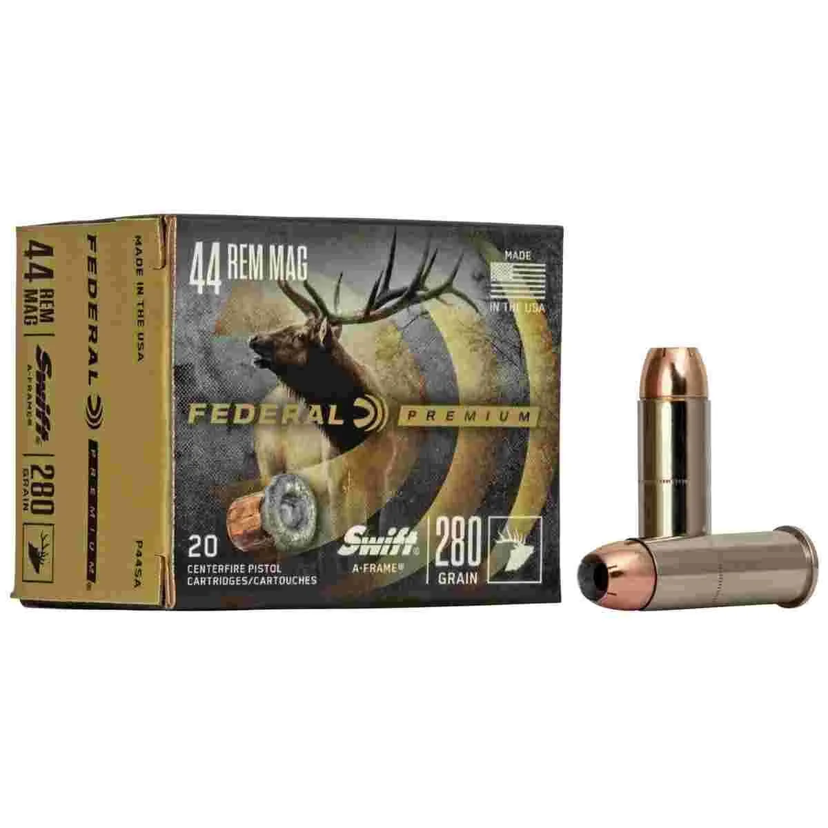 Https3A2F2Fmedia.chattanoogashooting.com2Fimages2Fproduct2Ffap44Sa2Ffap44Sa_1 Federal premium vital-shok handgun ammunition. 44 mag 280 gr saf 1170 fps 20/box - image 1