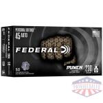 Federal Personal Defense Punch Handgun Ammunition .45 Auto 230gr JHP 890 fps 50/ct
