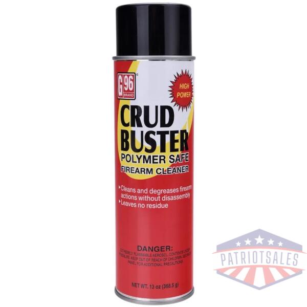 g96 crud buster polymer safe firearm cleaner 13 oz aerosol