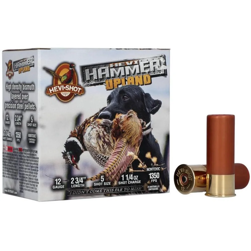 Https3A2F2Fmedia.chattanoogashooting.com2Fimages2Fproduct2Fhvhs291052Fhvhs29105-1.Webp Hevi-shot hevi-hammer upland shotshell 12ga 2-3/4" 1-1/4oz 1350 fps #5 25/ct - image 1