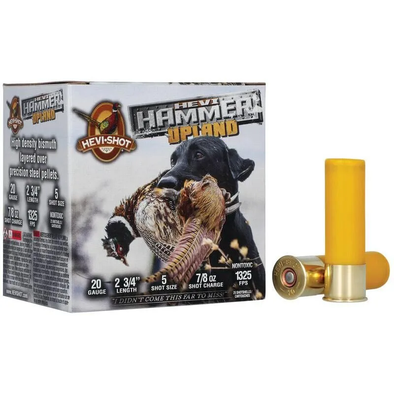 Https3A2F2Fmedia.chattanoogashooting.com2Fimages2Fproduct2Fhvhs292052Fhvhs292051.Webp Hevi-shot hevi hammer upland shotshells 20ga 2-3/4" 7/8oz 1325 fps #5 25/ct - image 1