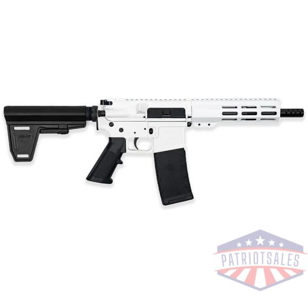 glfa 223 wylde braced pistol .223 wylde 30rd magazine 7.5" nitride barrel white finish