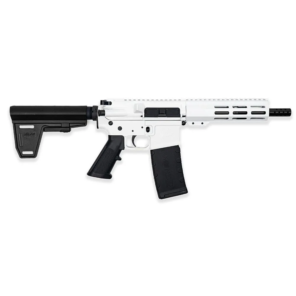 Https3A2F2Fmedia.chattanoogashooting.com2Fimages2Fproduct2Fiqgl15223Pbwht2Fiqgl15223Pbwht1.Webp Glfa 223 wylde braced pistol. 223 wylde 30rd magazine 7. 5" nitride barrel white finish - image 1