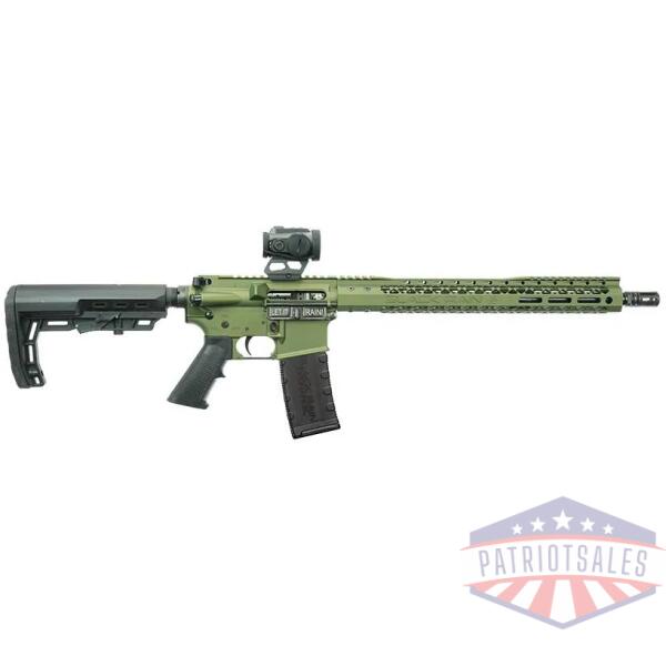 black rain ordnance bro spec 15 w/zerotech trace red dot rifle 5.56mm 30rd magazine(1) 16" barrel bullfrog finish