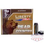liberty bear country handgun 10mm auto 70gr solid 2100 fps 20/cts