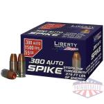 Liberty Spike Handgun Ammunition .380 Auto 55gr HP 1500 fps 20/ct