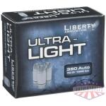 Ultra-Light Ammunition .380 ACP 50gr Copper Mono Frag HP 20/rd