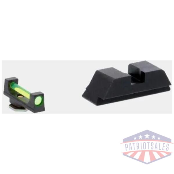 ameriglo green fiber .115 front black rear for glock gen5 17-19-19x-26-34-45