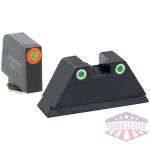 Ameriglo Green Tritium Round Outline Orange .315/White .392 for Glock Tall Suppressor
