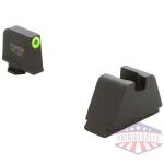 Ameriglo 4XL Tritium Night Sight Set for Glock Green with Green Outline Front Black Back