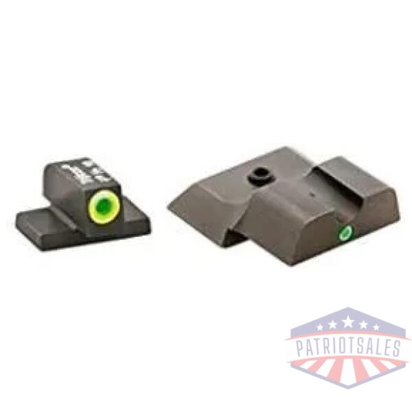 green tritium lime green lumi outline/green single dot for s&w m&p shield