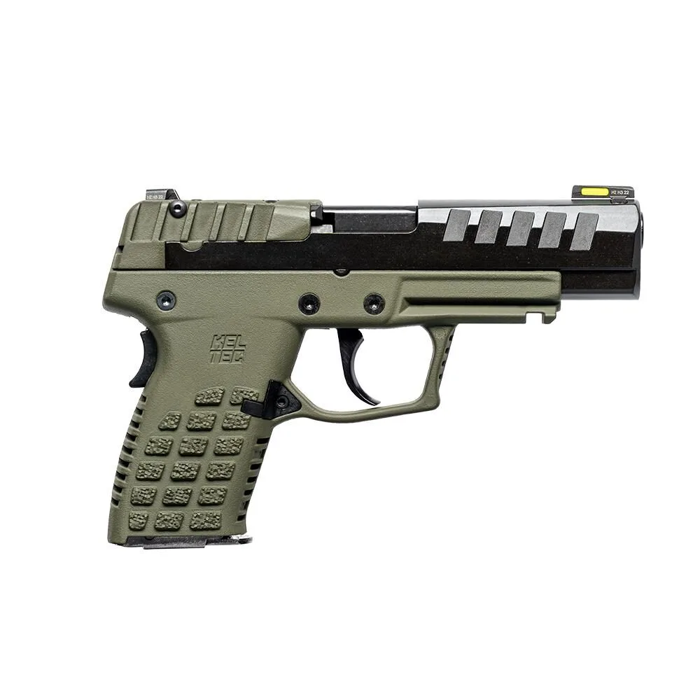 Kel-Tec CA Compliant P15 Handgun 9mm Luger 10rd Magazine 4" Barrel Black Side/OD Green Grip