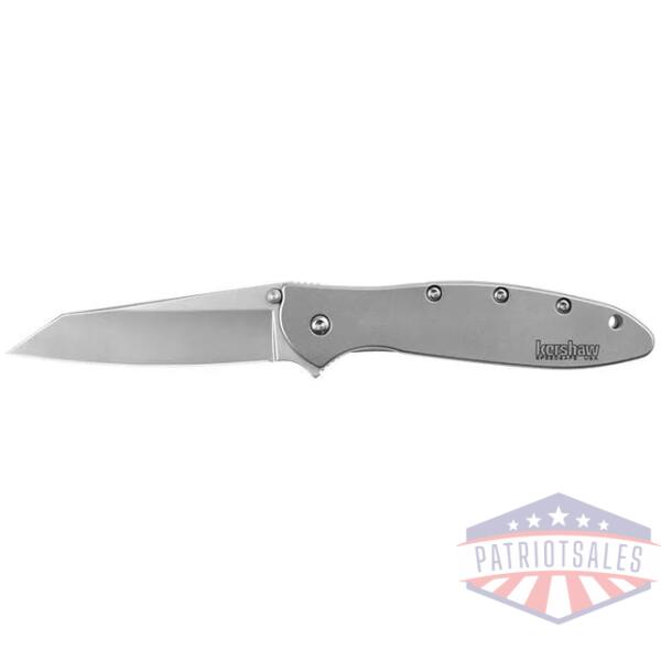 kershaw random leek reverse tanto assisted folding knife (3" bead blast)