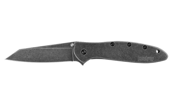 Https3A2F2Fmedia.chattanoogashooting.com2Fimages2Fproduct2Fkw1660Rbw2Fkw1660Rbw.webp Kershaw random leek reverse tanto assisted folding knife (3" blackwash) - image 1