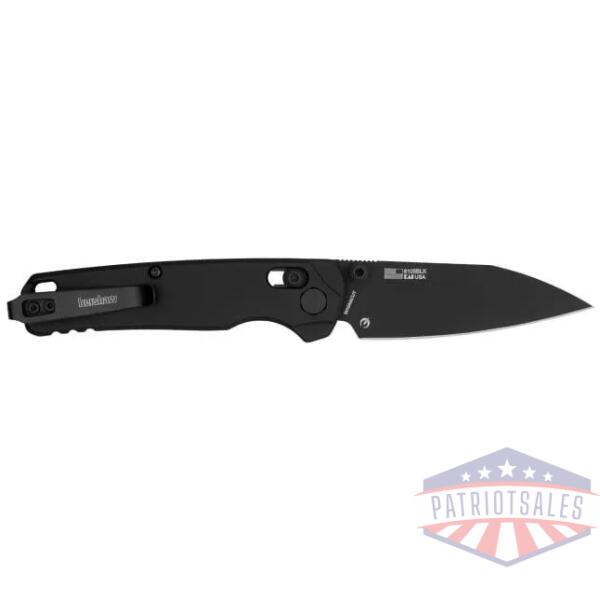 kershaw bel air folding knife 3-1/10" reverse tanto blade black