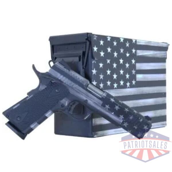 citadel 1911 a-1 flag series with ammo can .45 auto 8rd magazine 5" barrel greyscale flag cerakote
