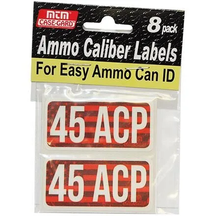 Https3A2F2Fmedia.chattanoogashooting.com2Fimages2Fproduct2Fmtcl45Acp2Fmtcl45Acp.webp Mtm ammo caliber labels 45 acp red 8/ct - image 1