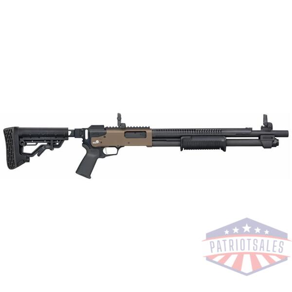 mossberg 590r shotgun 12 ga 2.75" chamber 6rd magazine 18.5" barrel fde