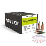 nosler ballistic tip hunting rifle bullets .30 cal .308" 125 gr sbt-btip 50/ct