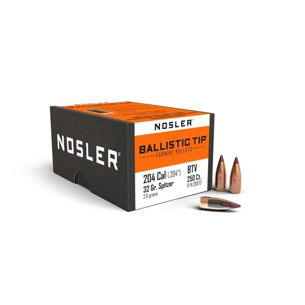 Https3A2F2Fmedia.chattanoogashooting.com2Fimages2Fproduct2Fno395732Fno39573-1.Webp Nosler ballistic tip varmint bullets. 20 cal. 204" 32 gr sbt-sb 250/ct - image 1
