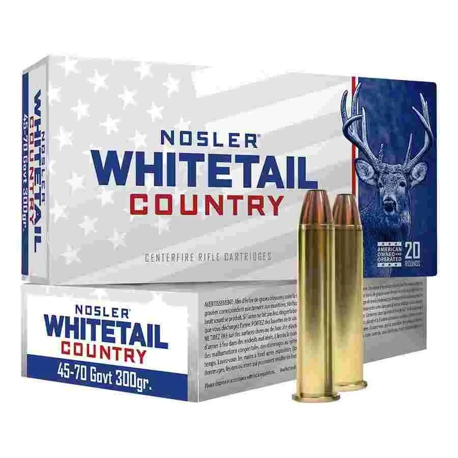 Https3A2F2Fmedia.chattanoogashooting.com2Fimages2Fproduct2Fno401452F45-70-Govt-300Gr-Lfn-In-Stock-Natchez-Shooting-Outdoors-Hunting-No40145 Nosler whitetail country rifle ammunition 45-70 govt 300gr lfn 1950 fps 20/ct - image 1
