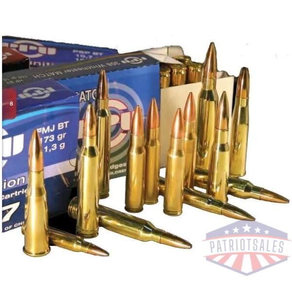 ppu rifle ammunition 7mm-08 rem 141 gr psp bt 2860 fps - 20/box