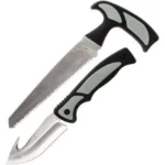 Battenfeld Knives Old Timer Hunter Combo Serrated Blade and Guthook Blade Black and Grey