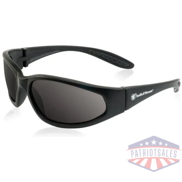 smith & wesson sergeant shooting glasses full frame black with smoke lens