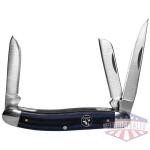ABKT Cattleman Stockman Cowhand Series Knife 3 Blades Blue