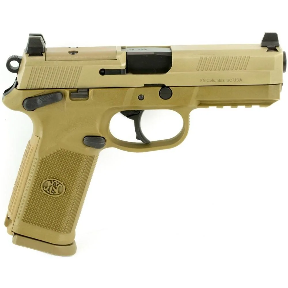 Https3A2F2Fmedia.chattanoogashooting.com2Fimages2Fproduct2Frj661002232Frj66100223-1 Fn fnx-45 tactical handgun. 45 acp 10rd magazines(2) 5. 3" barrel fde night sights - image 1