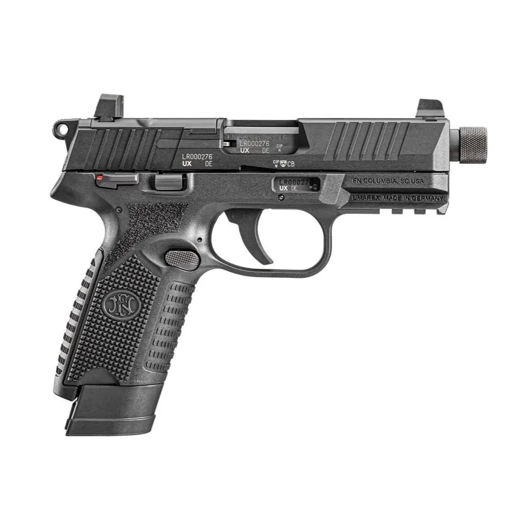 Fn Usa 502 Tactical Handgun .22 Lr 10Rd &Amp;Amp; 15Rd Magazines (2) 4.6&Amp;Quot; Threaded Barrel Black Fn usa 502 tactical handgun. 22 lr 10rd & 15rd magazines (2) 4. 6" threaded barrel black